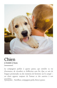 Poster Définition Personnalisé Chien - Créez votre propre hommage canin
