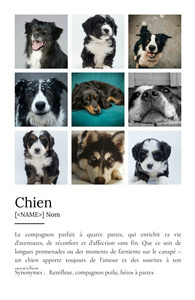 Poster Définition Personnalisé Chien - Créez votre propre hommage canin