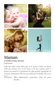 Créez un Poster Définition personnalisé 'Mama' avec vos photos et texte