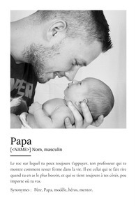 Poster Définition "Papa" Personnalisé - Cadeau avec Texte et Photos