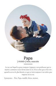 Poster Définition "Papa" Personnalisé - Cadeau avec Texte et Photos