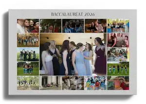 Créez un collage photo bac et soirée de fin d’année avec texte personnalisé