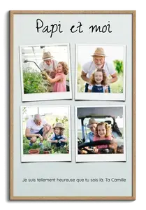 Collage photo Polaroid pour Papi - créez un cadeau personnalisable