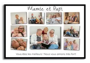 Collage photo grands-parents 9 photos - créez un cadeau personnalisé