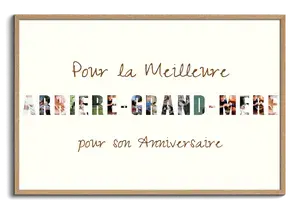 Créez votre collage photo en lettres Arrière-grand-mère – cadeau anniversaire