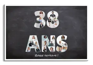 Poster Photo Collage 38 Ans Retraite