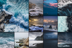 Créez votre collage photo de phénomènes météo: brouillard et orages - Impression premium
