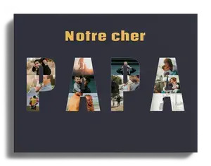 Collage photo MAMAN/PAPA personnalisé - créez des lettres en photos pour Mamie/Papi