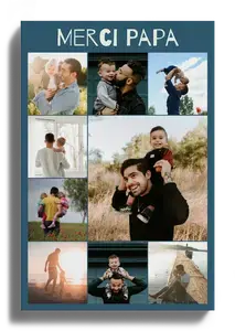 Collage photo pour Papa - créez un cadeau personnalisé avec photos des enfants