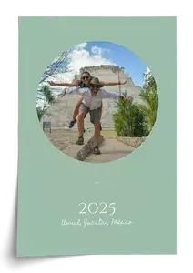 Créez un collage photo voyage avec fond ou passe-partout rond personnalisé