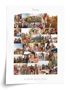 Collage Amis Personnalisée : Souvenirs Partagés