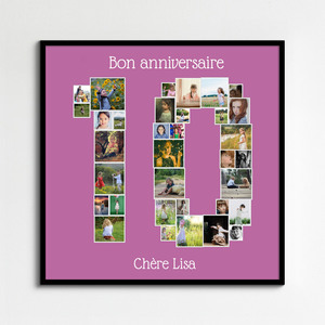 Collage Numérique Personnalisée: Affiche Photo Anniversaire Collage Numérique Personnalisée: Affiche Photo Anniversaire