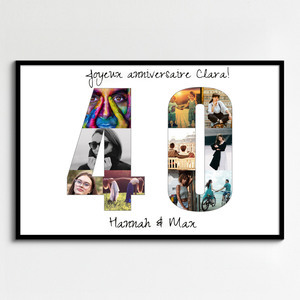 Collage Numérique Personnalisée: Affiche Photo Anniversaire Collage Numérique Personnalisée: Affiche Photo Anniversaire