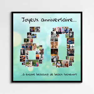 Collage Numérique Personnalisée: Affiche Photo Anniversaire Collage Numérique Personnalisée: Affiche Photo Anniversaire