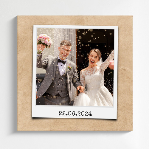 Photo Polaroid Mariage Unique – Immortalisez Votre Grand Jour avec Dates et Textes