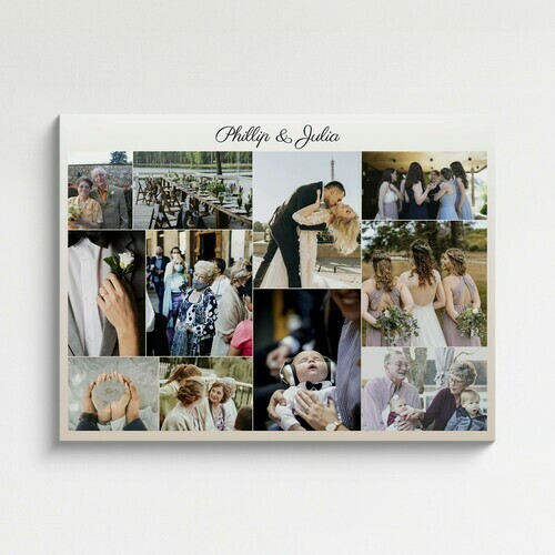 Fotocollage mariage souvenir ou cadeau avec photos