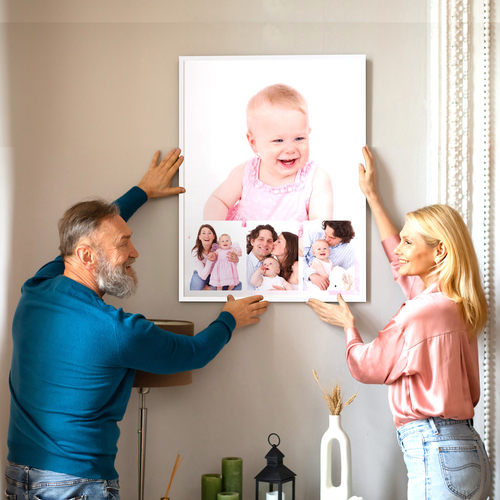 Collage Personnalisée avec Photo de Famille - Cadeau Décoratif Unique