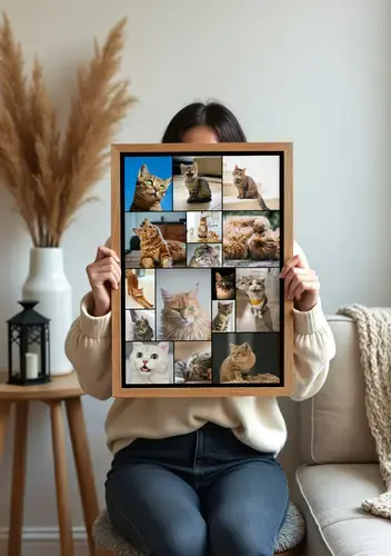 Collages photos de chats - Texte personnalisés
