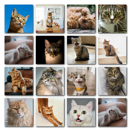 Collage photo Polaroid de votre chat - créez et personnalisez avec nom et texte