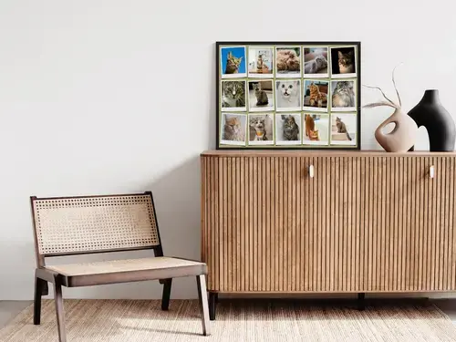 Collage Polaroid Chat avec texte personnalisé