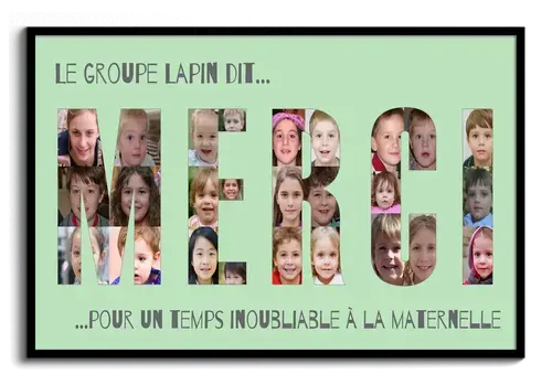 Créez une Collage "MERCI" personnalisée pour dire adieu à l'école maternelle
