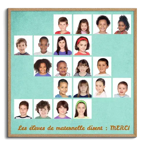 Collage en cadeau: Merci aux éducateurs des élèves de maternelle