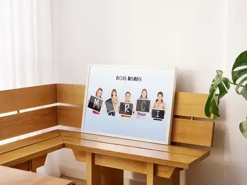 Collage Merci école personnalisée