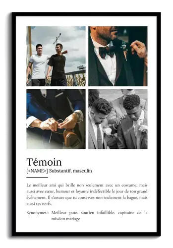Poster Personnalisé Trauzeuge: Offrez un souvenir inoubliable avec votre photo