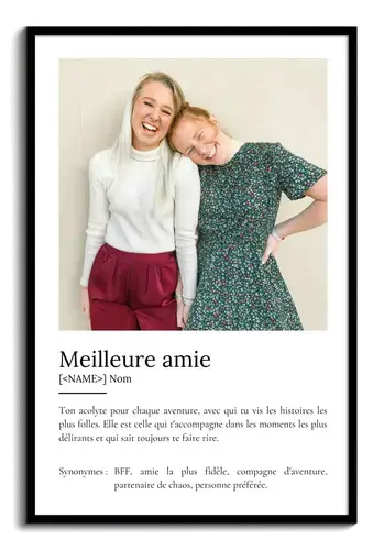 Créez un Poster Définition Bestie personnalisé avec vos photos