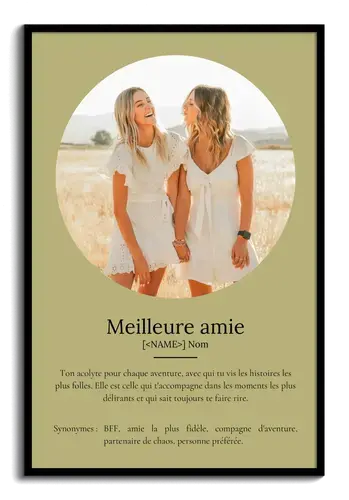 Créez un Poster Définition Bestie personnalisé avec vos photos