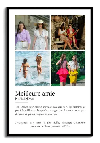 Créez un Poster Définition Bestie personnalisé avec vos photos