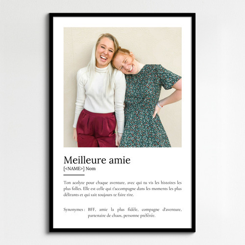 Créez un Poster Définition Bestie personnalisé avec vos photos