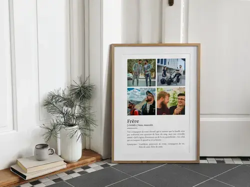 Poster Définition "Frère" personnalisable