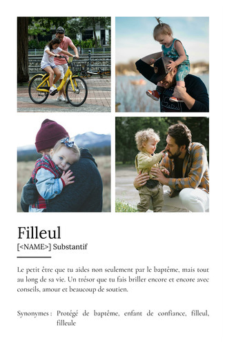 Créez une affiche définition personnalisée pour votre filleul dès maintenant