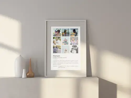 Poster Définition Parrain - Cadeau Personnalisé