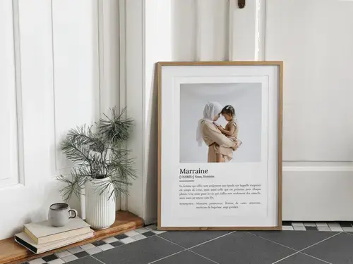 Définition-Poster Marraine personnalisable