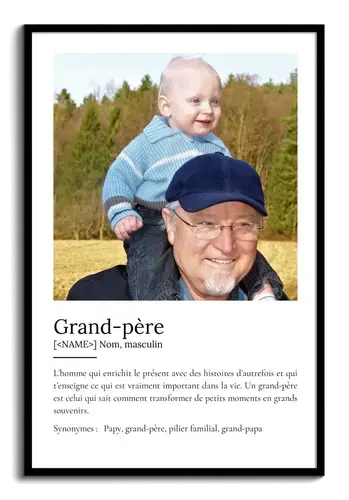 Créez un Poster Définition Opa personnalisable avec vos photos