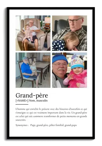 Créez un Poster Définition Opa personnalisable avec vos photos