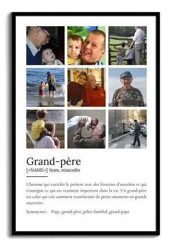 Créez un Poster Définition Opa personnalisable avec vos photos