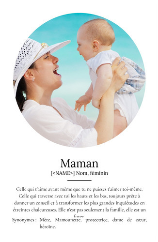 Créez un Poster Définition personnalisé 'Mama' avec vos photos et texte