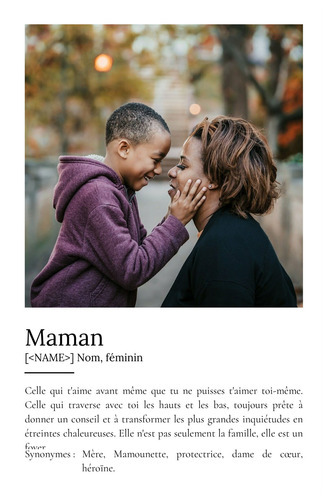 Créez un Poster Définition personnalisé 'Mama' avec vos photos et texte