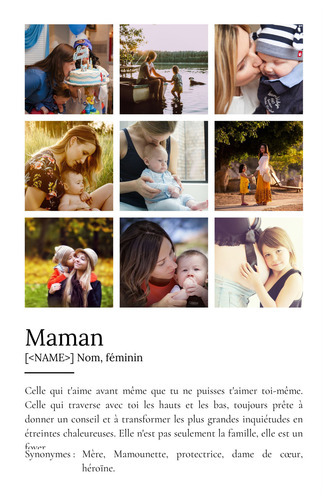 Créez un Poster Définition personnalisé 'Mama' avec vos photos et texte