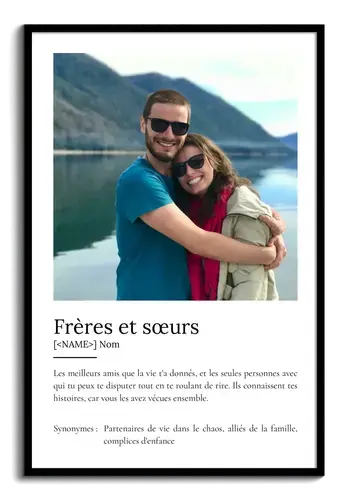 Poster Définition Personnalisé 'Frères et Sœurs' avec Photos