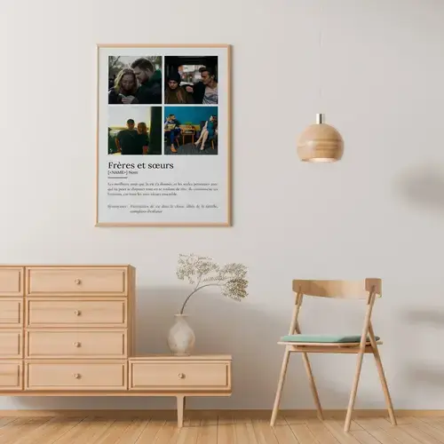 Poster Définition Personnalisé "Frères et Sœurs"