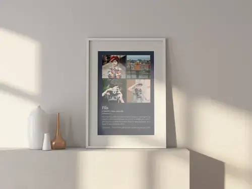Poster Définition Fils Personnalisé