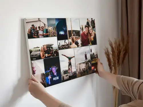 Collage photo festival avec texte