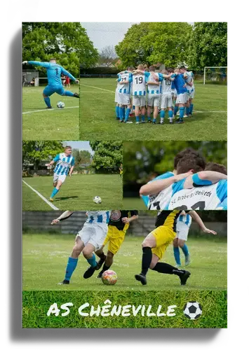 Collage photo football avec texte