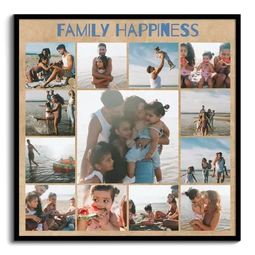 Collages photo famille avec textes personnalisés