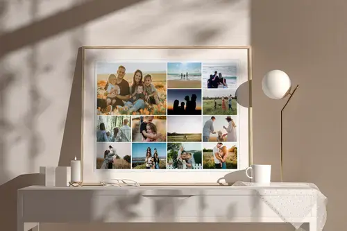 Collages photo famille avec textes personnalisés
