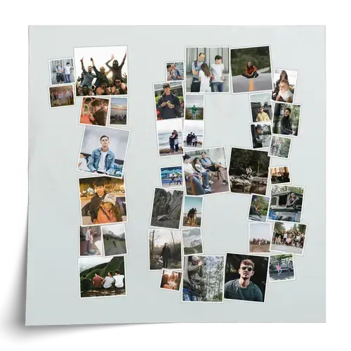 Collage anniversaire 18 ans avec texte